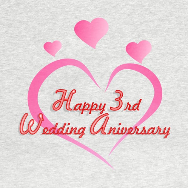 Happy 3rd wedding anniversary by namifile.design